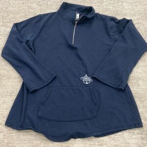 Navy Blue Women's Quarter-Zip Pullover